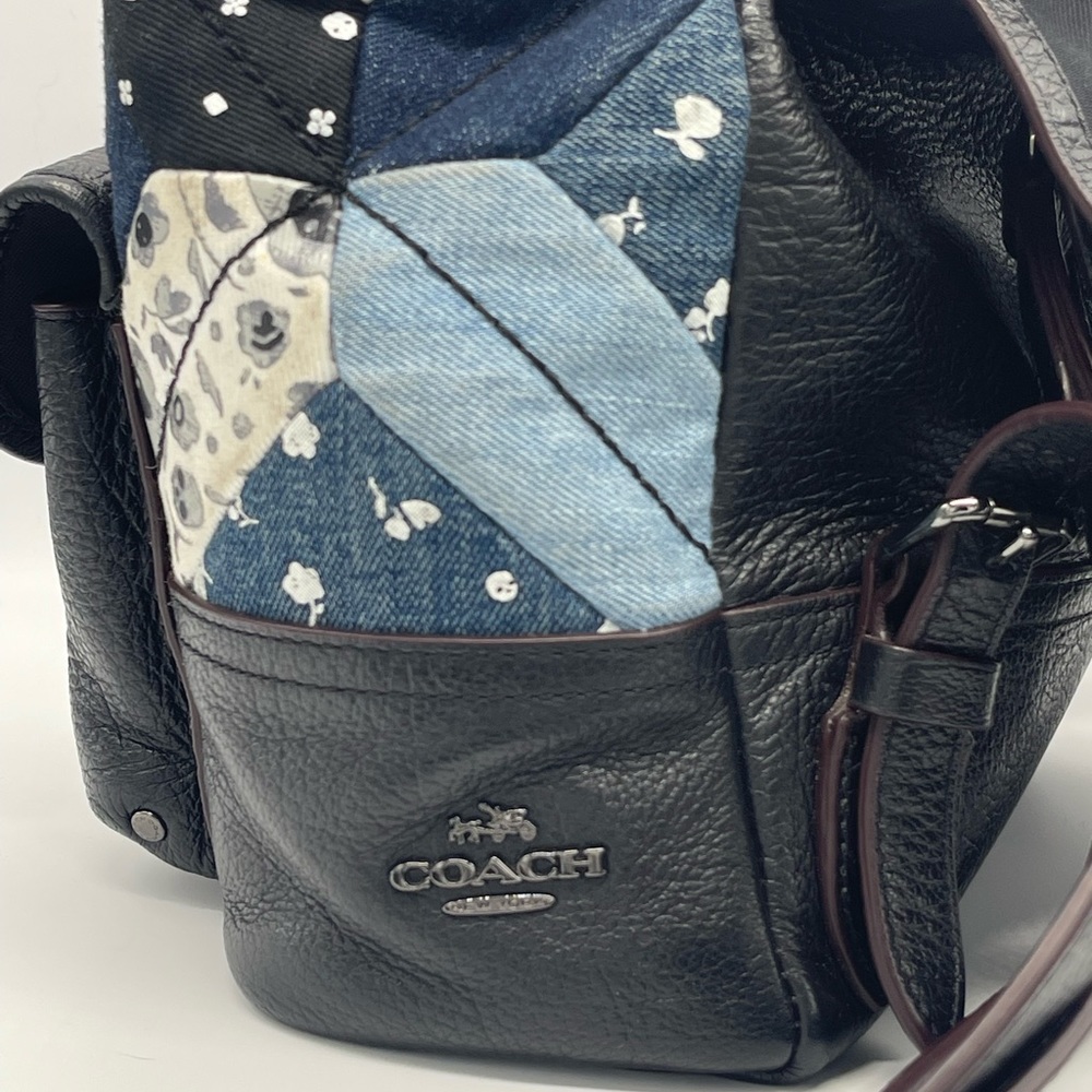 Small Coach Multi Blue Patch Backpack - image 8